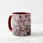 MUG NEST D'OISEAU, FLEURS DE PRINTEMPS ROUGES ROUGES B (Devant gauche)
