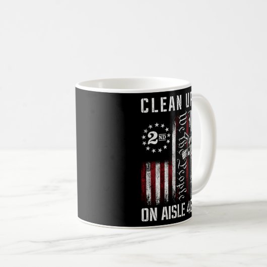 Mug Nettoyer Sur Aisle 46 Nous Le Peuple Drapeau Améri (Devant droit)