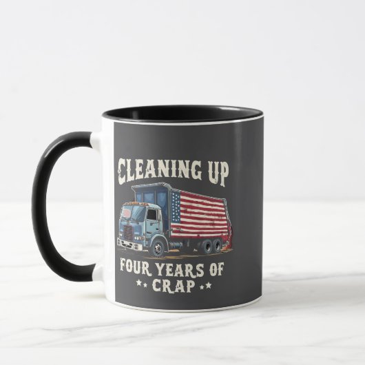 Mug Nettoyer vos 4 ans Trump Garbage Inaguration (Gauche)