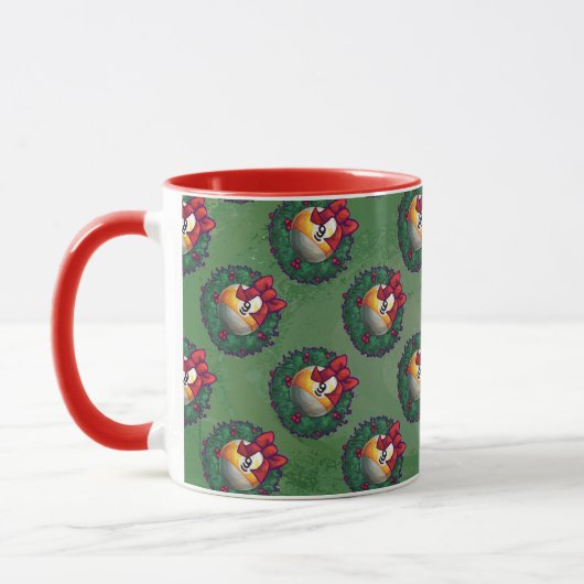 Mug Neuf boule en couronne verte (Gauche)