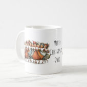 Mug Neuf Dames Fantaisistes Dançant 12 Jours 11oz (Devant gauche)