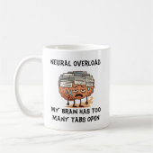 Mug Neural Overload Brain Too Many Tabs Open Funny (Gauche)