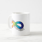 Mug Neurodiversité Acceptation de l'autisme Arc-en-cie (Devant gauche)