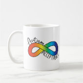 Mug Neurodiversité Acceptation de l'autisme Arc-en-cie (Gauche)