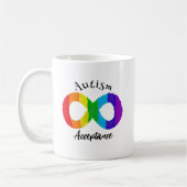 Mug Neurodiversité Autisme Acceptation Arc-en-ciel (Gauche)