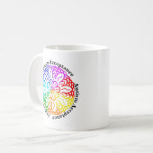 Mug Neurodiversité Autisme Acceptation Rainbow Mandala (Devant gauche)
