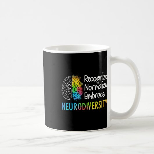 Mug Neurodiversité Spectre Autisme Asd Adhd Rainbow Br (Droite)