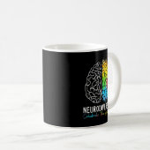Mug Neurodiversité spectre autiste DMPS TDAH arc-en-ci (Devant droit)