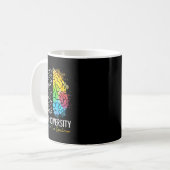 Mug Neurodiversité spectre autiste DMPS TDAH arc-en-ci (Devant gauche)