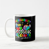 Mug Neurodiversity brain autism awareness asd adhd men (Gauche)