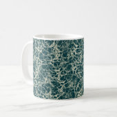 Mug Neurons de réseautage sur Turquoise - motif transp (Devant gauche)