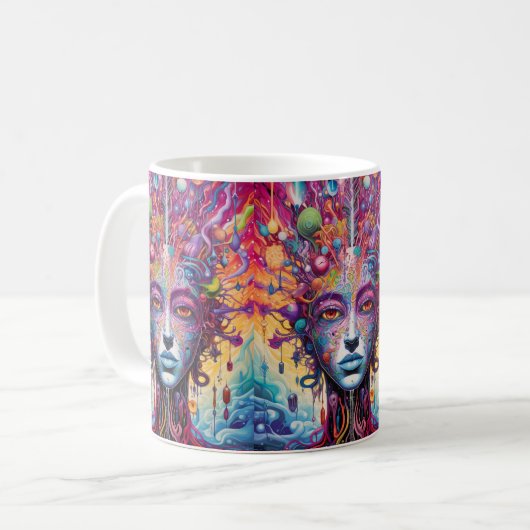 Mug Neuroscience Art psychédélique (Devant gauche)