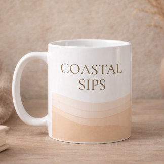 Mug Neutral Coastal Sips Classic Mug, 11 oz