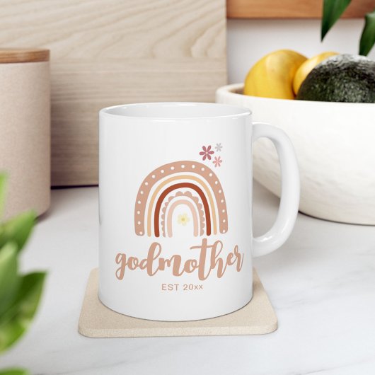 Mug Neutral Pastel Boho Rainbow Godmère Etabli