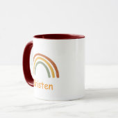 Mug Neutral Rainbow Add a Custom Name Great Gift (Devant gauche)