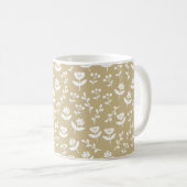 Mug Neutral Tan Farmhouse Pays Floral Décontracté (Devant droit)