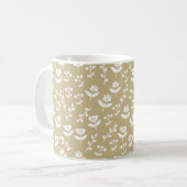 Mug Neutral Tan Farmhouse Pays Floral Décontracté (Devant gauche)
