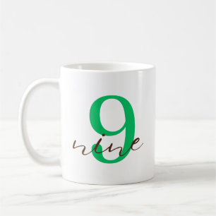 Mug Neuvième anniversaire (9 ans) avec personnalisatio