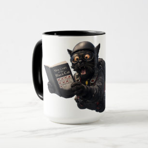 Mug Neuvième vie, oh zut, drôle de chat noir de parach