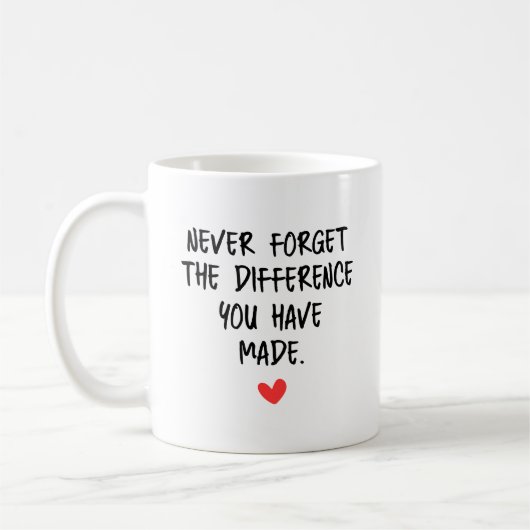 Mug Never Forget The Difference You (Gauche)