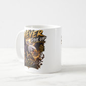 Mug Never Give Up Eagle – Powerful (Devant gauche)