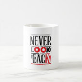 Mug Never Look Back | Bold Red Box Motivational Coffee (Centre)