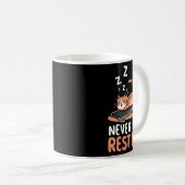 Mug Never Skip Rest Day Funny Bodybuilding Cat Workout (Devant droit)