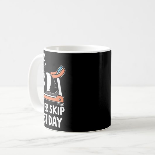 Mug Never Skip Rest Day Funny Bodybuilding Panda Worko (Devant gauche)
