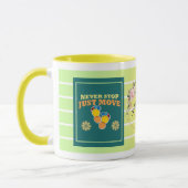 Mug Never Stop, Just Move – Personalized Floral Motiva (Gauche)