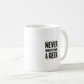 Mug never underestimate a geek (Devant droit)
