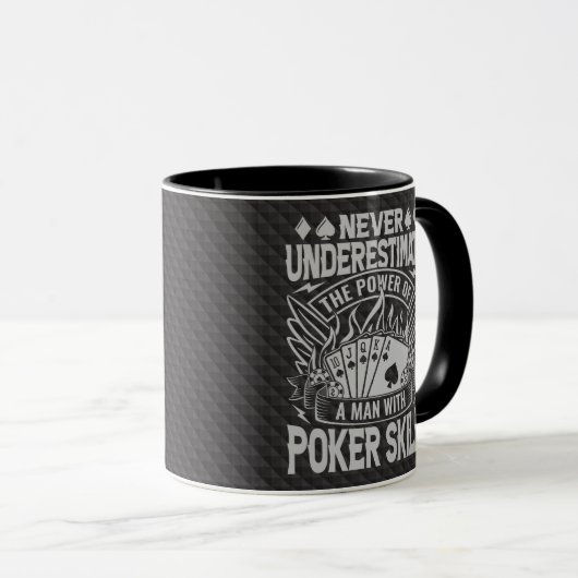 Mug never underestimate the power of a man with a poke (Devant droit)