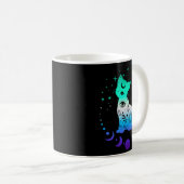 Mug New Blue Gay Male Mlm Pride Flag, Astrology Cat (Devant droit)