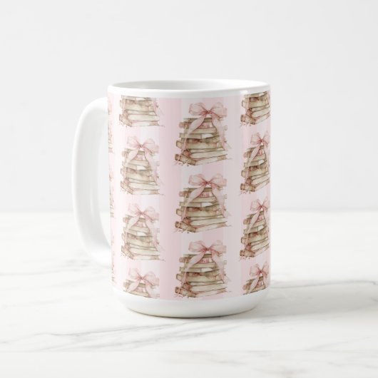 Mug New Chapter Pink Bow Stripes (Devant gauche)