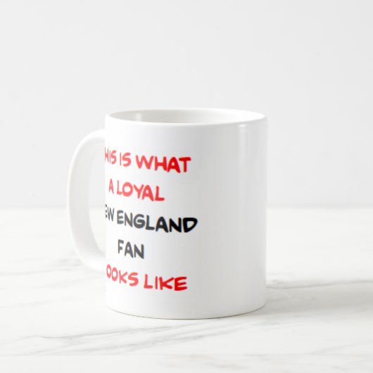 Mug new england fan, loyal (Devant gauche)