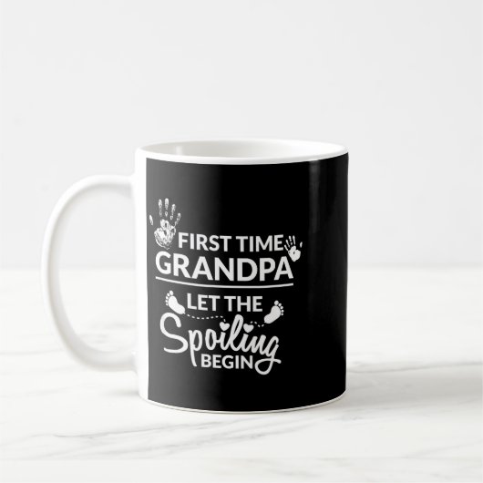 Mug New First Time Grandpa Let The Siling Begin Gift  (Gauche)