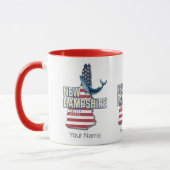 Mug New Hampshire États-Unis Retro State Map (Gauche)