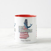 Mug New Hampshire États-Unis Retro State Map (Centre)