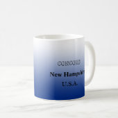 Mug - New Hampshire State Map avec la ville (Devant droit)
