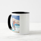 Mug New HampshireSkier transportant des skis (Devant gauche)