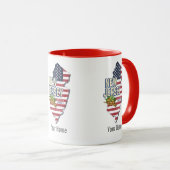 Mug New Jersey United States Retro Map USA Souvenir (Devant droit)