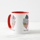 Mug New Jersey United States Retro Map USA Souvenir (Devant gauche)