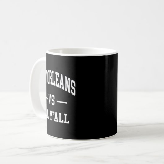 Mug New Orleans Vs All Y'all - Throwback Design - Clic (Devant gauche)