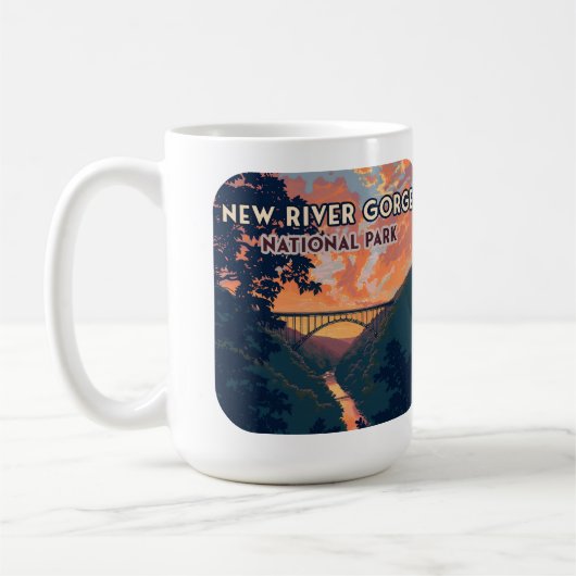 Mug New River Gorge National Park West Virginia Bridge (Gauche)