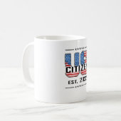 Mug New US Citizen 2022 Proud American Citizenship USA (Devant gauche)