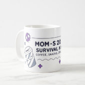 Mug New Year Gift for Tired Moms, Zero Sleep! (Devant gauche)