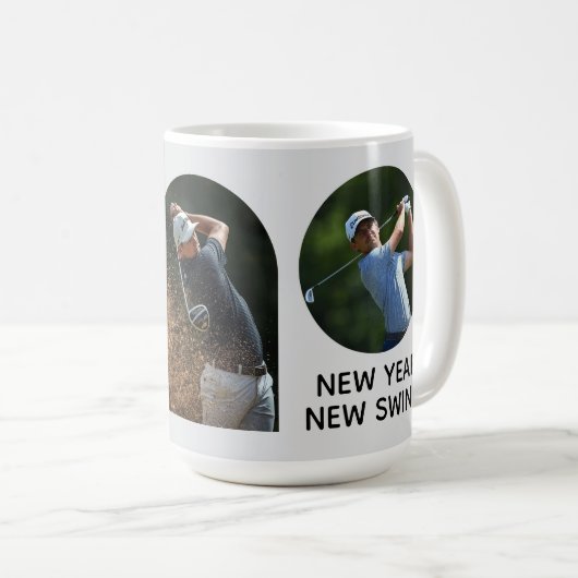 Mug New Year motivational custom add your own photo (Devant droit)