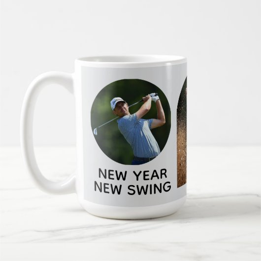 Mug New Year motivational custom add your own photo (Gauche)