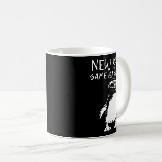 Mug New Year Same Baka Life Funny Penguin Joke  (Devant droit)