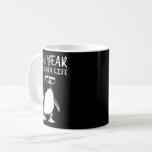 Mug New Year Same Baka Life Funny Penguin Joke (Devant gauche)