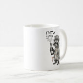 Mug New Year Same Baka Life Funny Raccoon New Year's E (Devant droit)